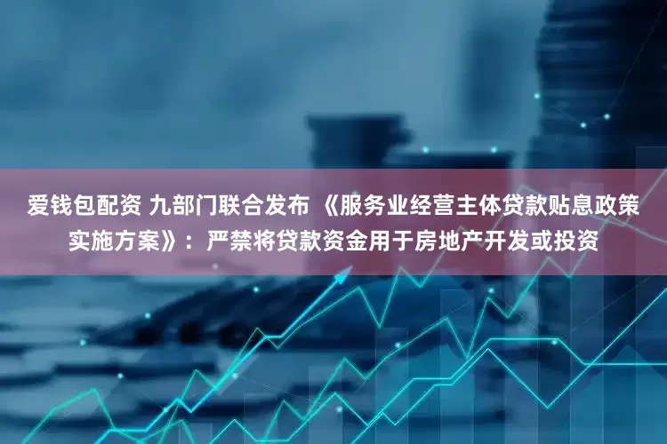 爱钱包配资 九部门联合发布 《服务业经营主体贷款贴息政策实施方案》：严禁将贷款资金用于房地产开发或投资